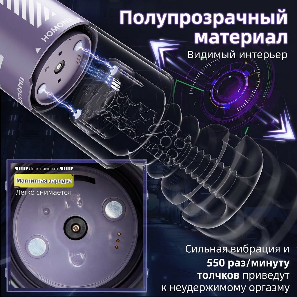 Мастурбатор автоматический с приложением MOMONII Skull Men (МОМОНИИ Скалл Мен), BeYourLover