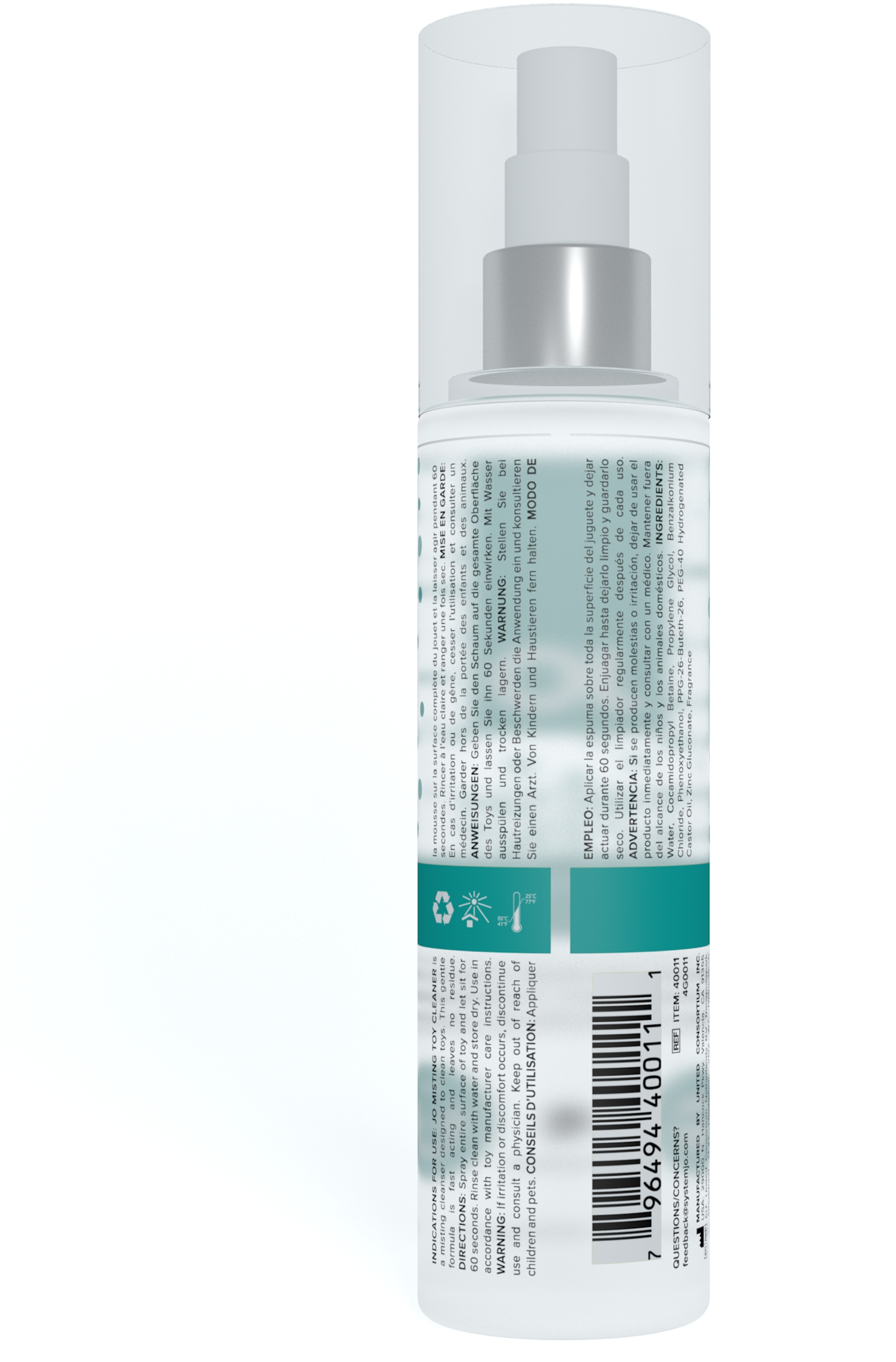 Чистящее средство для игрушек / JO Misting Toy Cleaner 2 oz - 60 мл.
